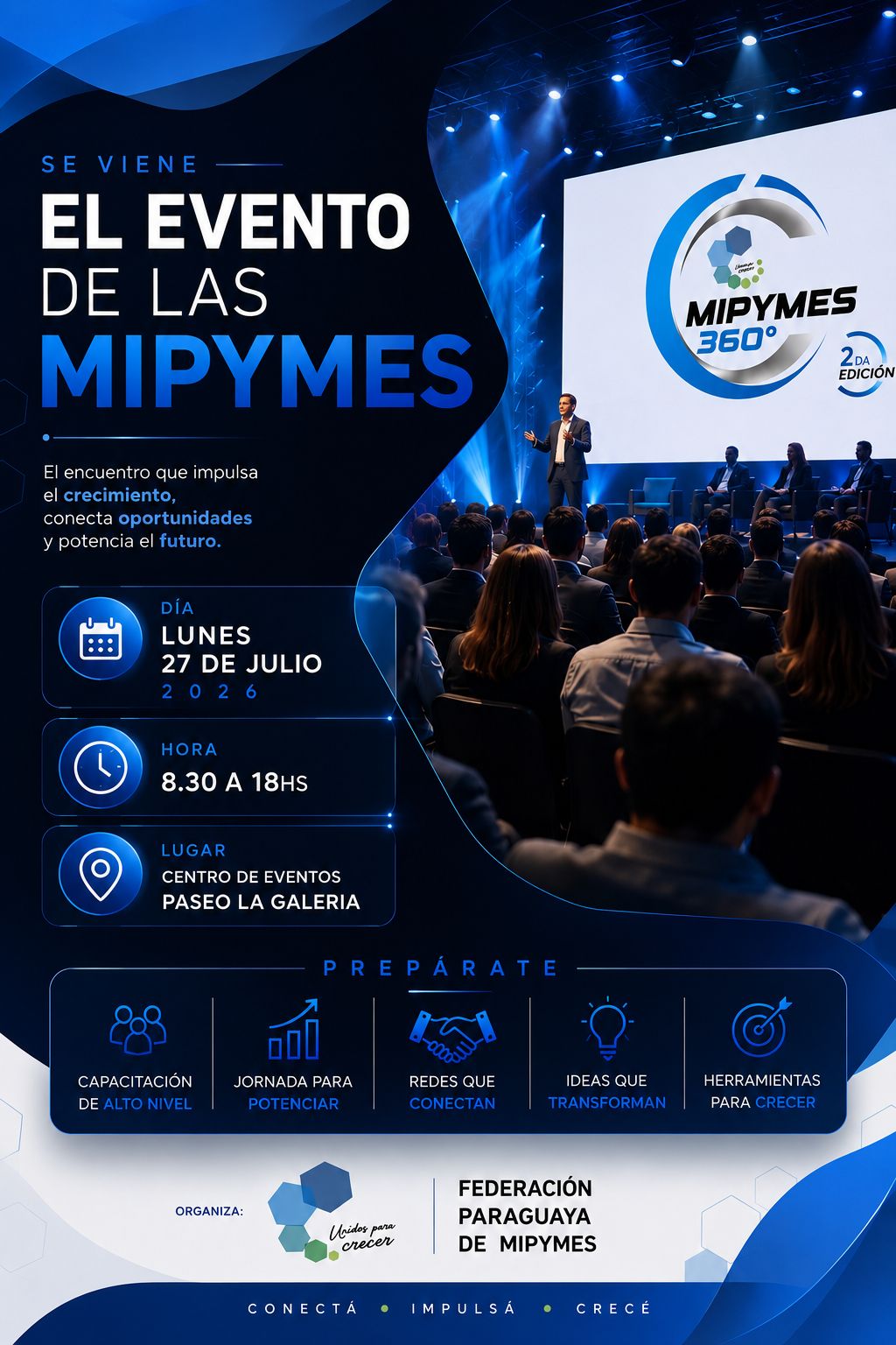 Afiche oficial del Foro MIPYMES 360, segunda edición